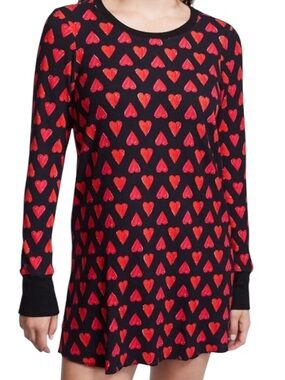 Victoria Secret Black Heart Thermal Sleep Dress